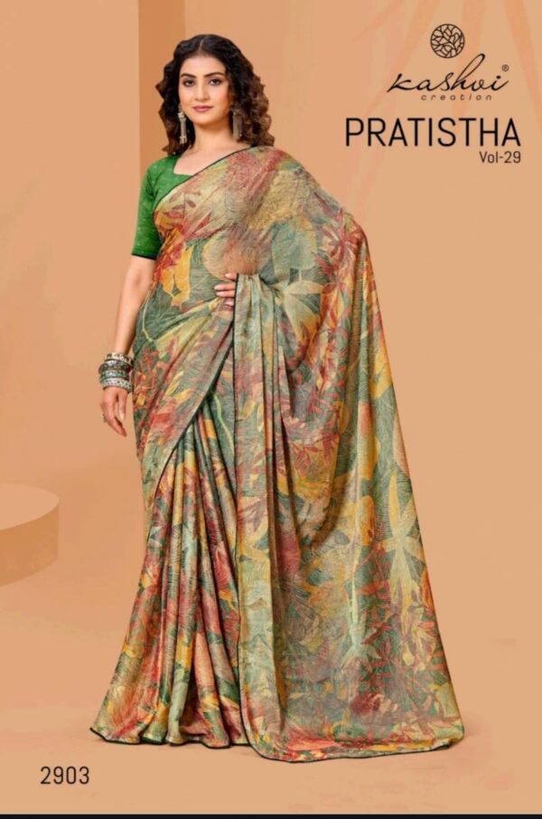 Kashvi Pratistha Vol 29 Brasso Printed Saree Catalog Collection Supplier - Image 6