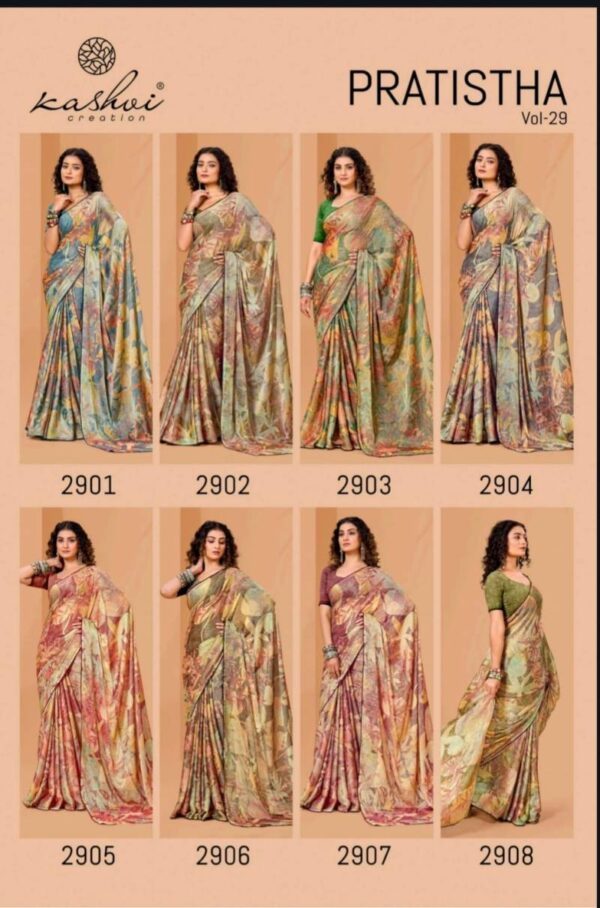 Kashvi Pratistha Vol 29 Brasso Printed Saree Catalog Collection Supplier - Image 10