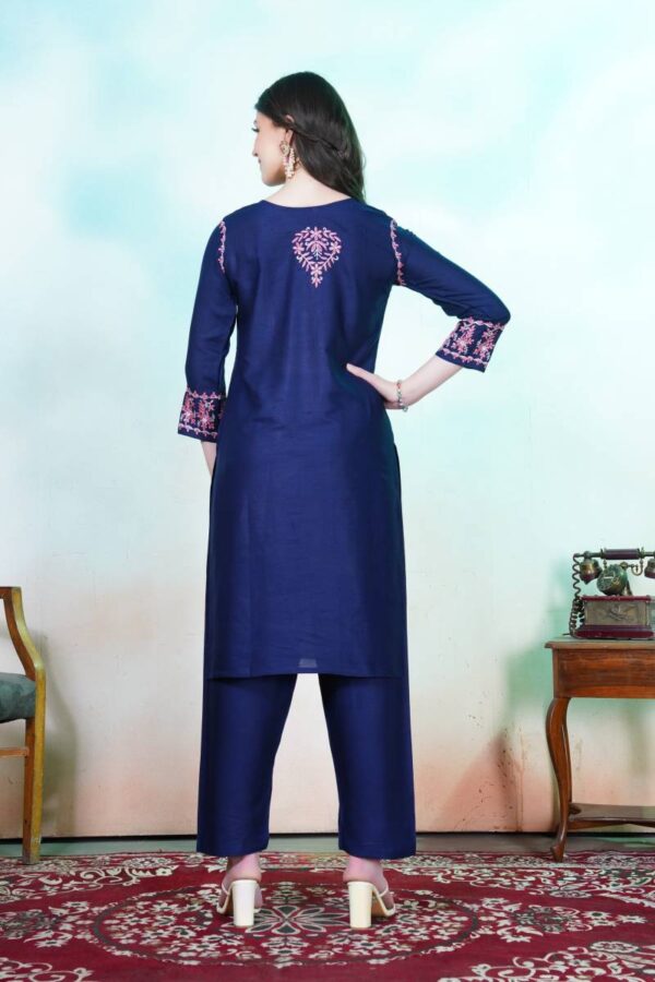 Rasili Nx Anokhi Rayon Embroidered Kurti WIth Bottom Catalog Wholesale Collection Exporter - Image 4