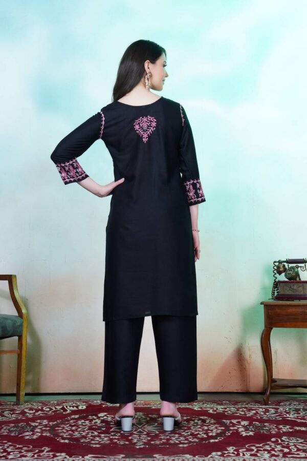Rasili Nx Anokhi Rayon Embroidered Kurti WIth Bottom Catalog Wholesale Collection Exporter - Image 5