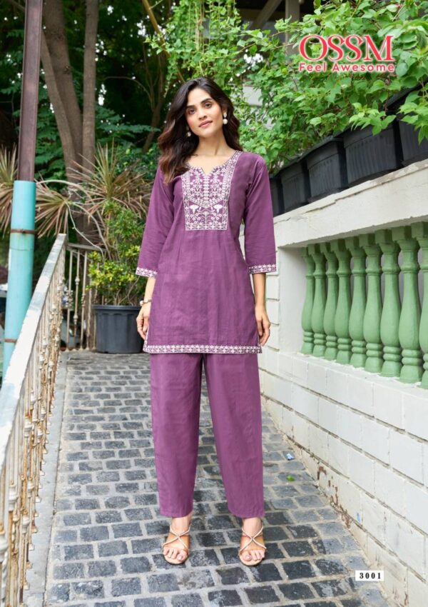 Ossm Vama Vol 3 Viscose Vatican Silk Co Ord Set Catalog Wholesale Collection - Image 3