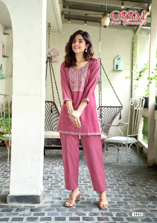 Ossm Vama Vol 3 Viscose Vatican Silk Co Ord Set Catalog Wholesale Collection - Image 2