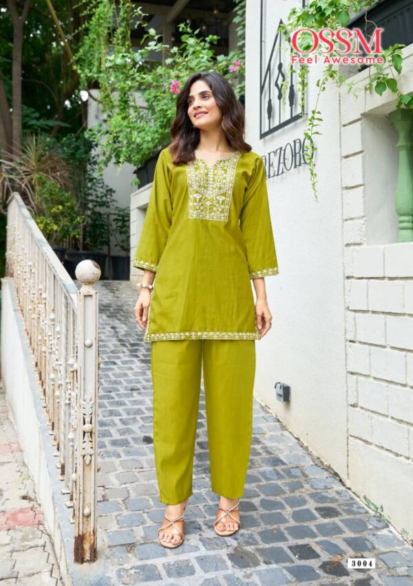Ossm Vama Vol 3 Viscose Vatican Silk Co Ord Set Catalog Wholesale Collection - Image 4