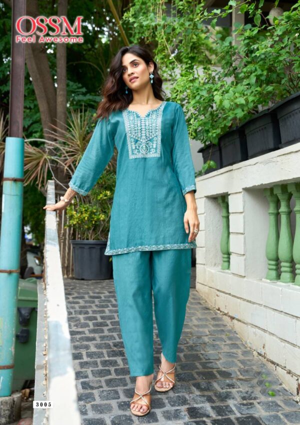 Ossm Vama Vol 3 Viscose Vatican Silk Co Ord Set Catalog Wholesale Collection - Image 6