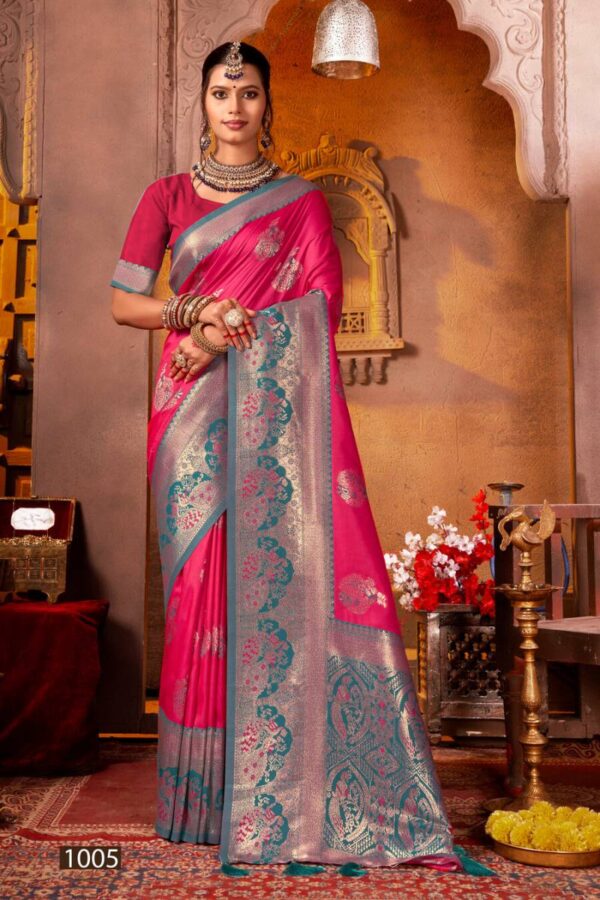 Saroj Damini Silk Vol 3 Traditional Wear Silk Fancy Saree Catalog Wholesale Collection Exporter - Image 5