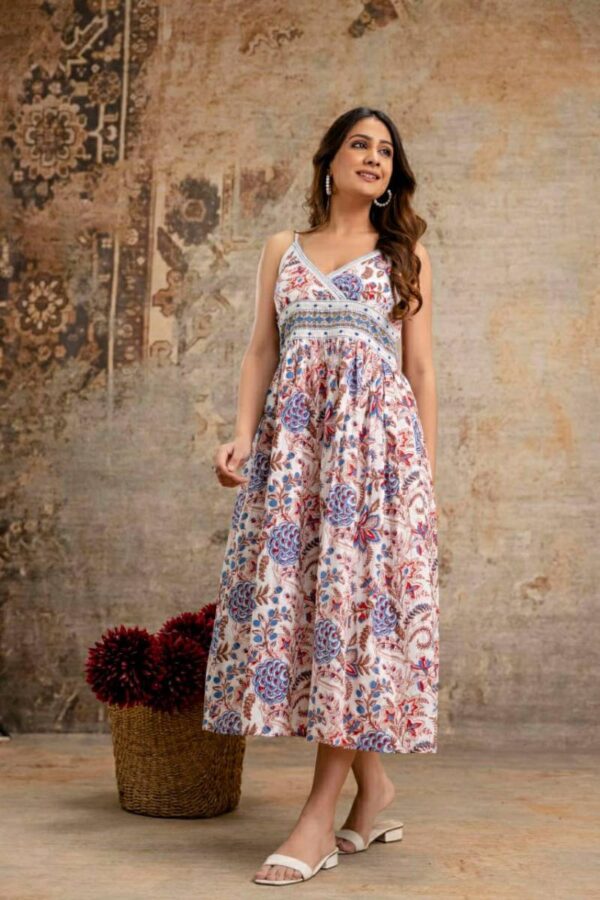 Naisha K 108 Fine Cotton Midi Dress Catalog Wholesale Collection - Image 2