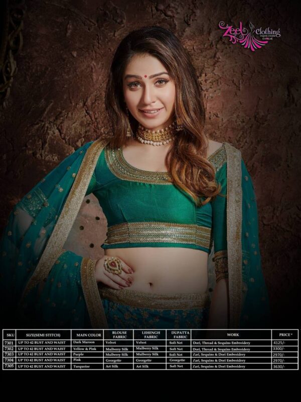 Zeel Neo Romantic Vol 1 Designer Lehenga Choli Catalog Wholesale Collection - Image 8