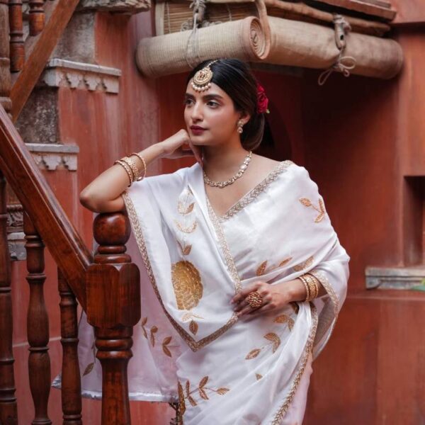Vt 733 T Designer Georgette Embroidered Stylish Sarees Catalog Wholesale Collection Exporter - Image 6