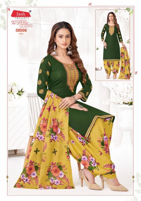 Jash Baby Doll Vol 58 Patiyala Cotton Dress Material Catalog Wholesale Collection Exporter - Image 12