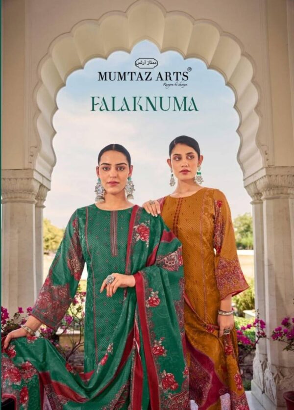 Mumtaz Falaknuma Jam Satin Digital Printed Dress Material Catalog Wholesale Collection Exporter