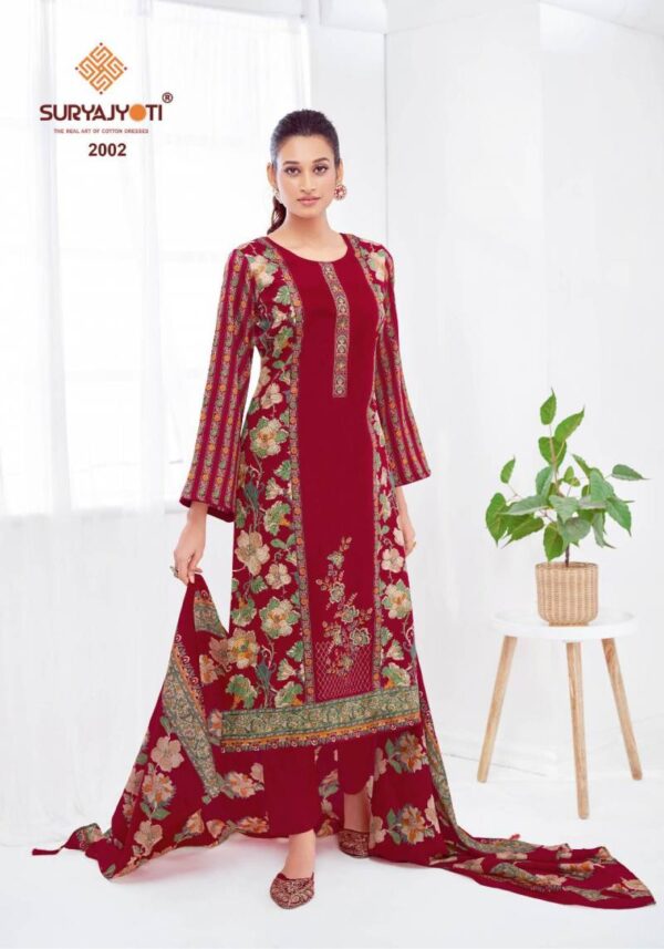 Suryajyoti Kaamini Vol 2 Jam Satin Discharge Printed Dress Material Catalog Wholesale Collection Exporter - Image 2