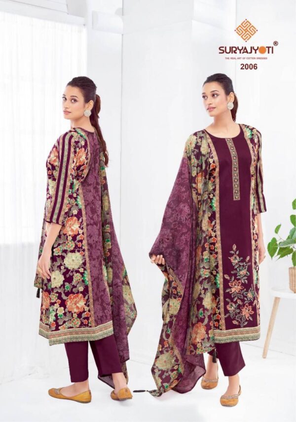 Suryajyoti Kaamini Vol 2 Jam Satin Discharge Printed Dress Material Catalog Wholesale Collection Exporter - Image 3