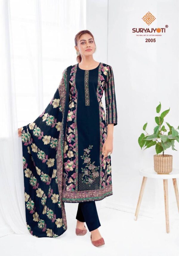 Suryajyoti Kaamini Vol 2 Jam Satin Discharge Printed Dress Material Catalog Wholesale Collection Exporter - Image 5