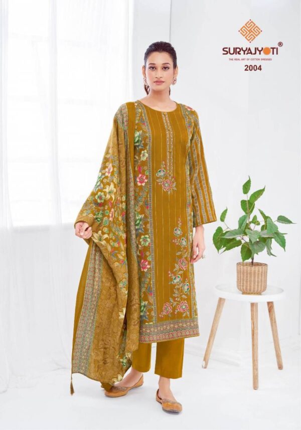Suryajyoti Kaamini Vol 2 Jam Satin Discharge Printed Dress Material Catalog Wholesale Collection Exporter - Image 6