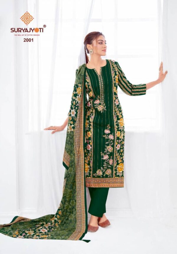 Suryajyoti Kaamini Vol 2 Jam Satin Discharge Printed Dress Material Catalog Wholesale Collection Exporter - Image 7