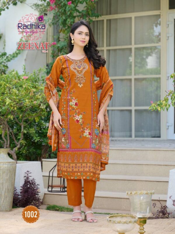 Radhika Zeenat Vol 1 Cotton Digital Printed Readymade Catalog Wholesale Collection Exporter - Image 3
