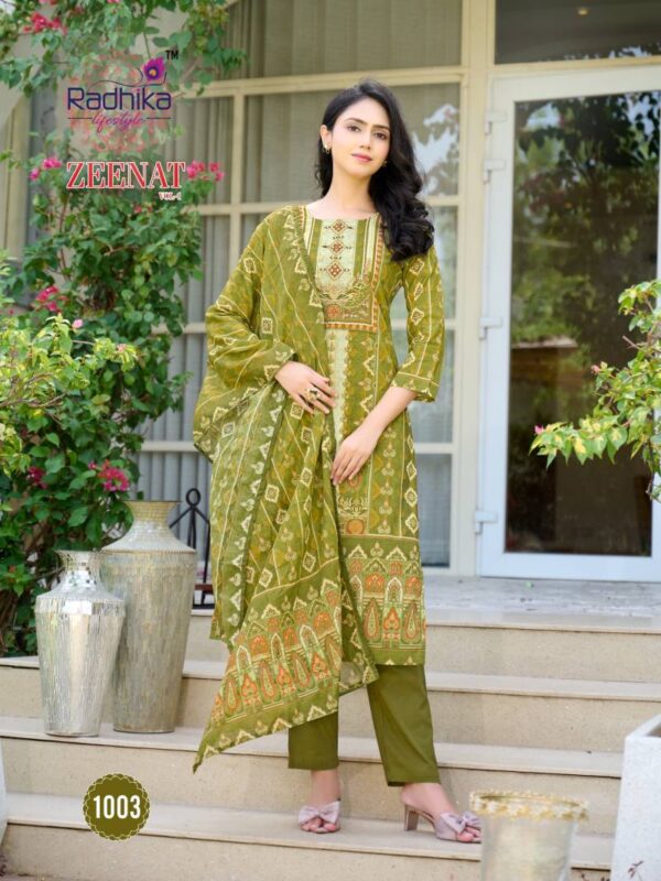 Radhika Zeenat Vol 1 Cotton Digital Printed Readymade Catalog Wholesale Collection Exporter - Image 4