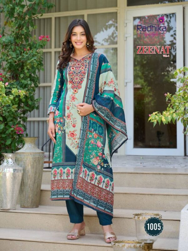 Radhika Zeenat Vol 1 Cotton Digital Printed Readymade Catalog Wholesale Collection Exporter - Image 5