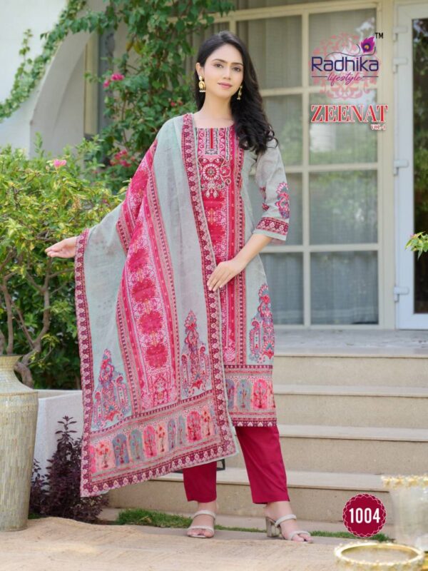 Radhika Zeenat Vol 1 Cotton Digital Printed Readymade Catalog Wholesale Collection Exporter - Image 6