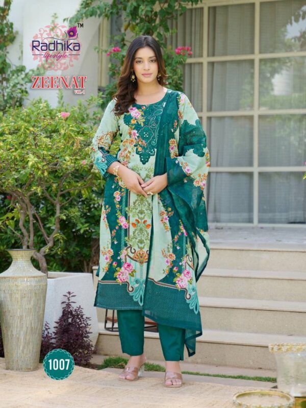 Radhika Zeenat Vol 1 Cotton Digital Printed Readymade Catalog Wholesale Collection Exporter - Image 7