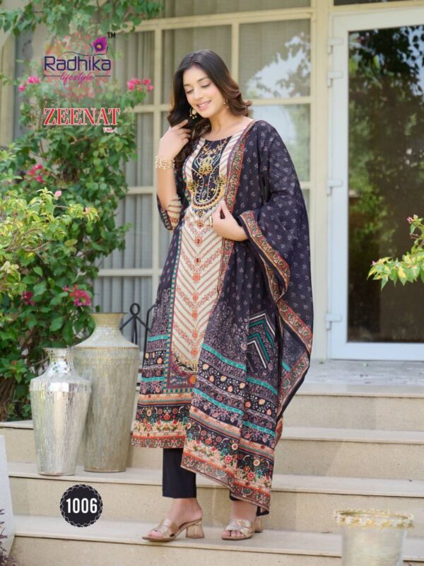 Radhika Zeenat Vol 1 Cotton Digital Printed Readymade Catalog Wholesale Collection Exporter - Image 8
