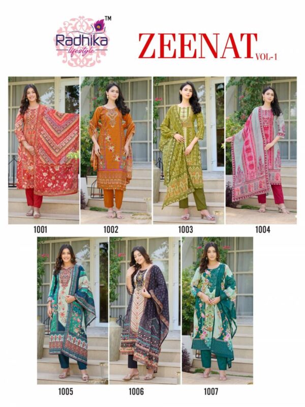 Radhika Zeenat Vol 1 Cotton Digital Printed Readymade Catalog Wholesale Collection Exporter - Image 10