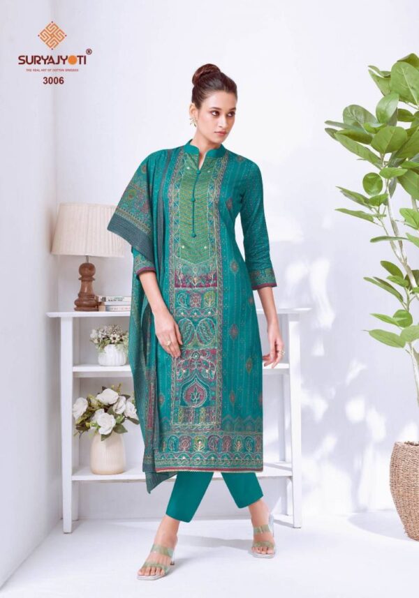 Suryajyoti Kamakshi Vol 3 Jam Satin Printed Dress Material Catalog Wholesale Collection Exporter - Image 3