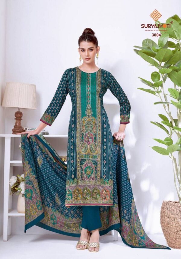 Suryajyoti Kamakshi Vol 3 Jam Satin Printed Dress Material Catalog Wholesale Collection Exporter - Image 4