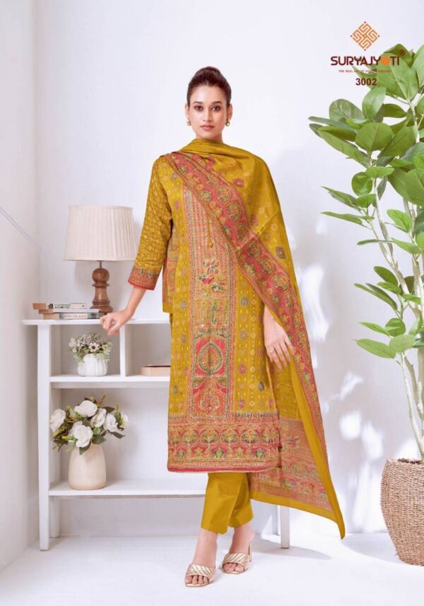 Suryajyoti Kamakshi Vol 3 Jam Satin Printed Dress Material Catalog Wholesale Collection Exporter - Image 5