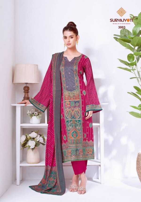 Suryajyoti Kamakshi Vol 3 Jam Satin Printed Dress Material Catalog Wholesale Collection Exporter - Image 6