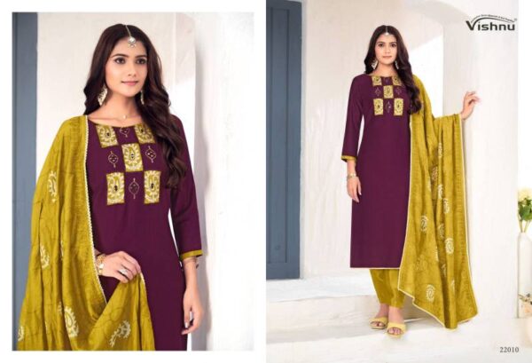 Vishnu Niyati Vichitra Silk Fancy Dress Material Catalog Wholesale Collection Exporter - Image 13