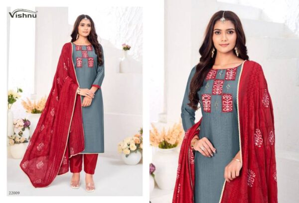 Vishnu Niyati Vichitra Silk Fancy Dress Material Catalog Wholesale Collection Exporter - Image 5
