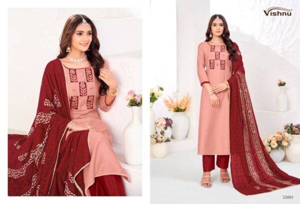 Vishnu Niyati Vichitra Silk Fancy Dress Material Catalog Wholesale Collection Exporter - Image 10