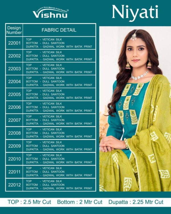 Vishnu Niyati Vichitra Silk Fancy Dress Material Catalog Wholesale Collection Exporter - Image 2