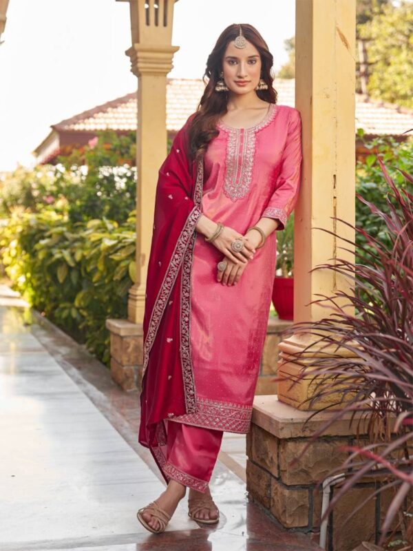 Aanchi Goldy Roman Shimmer Readymade Catalog Wholesale Collection Exporter - Image 2