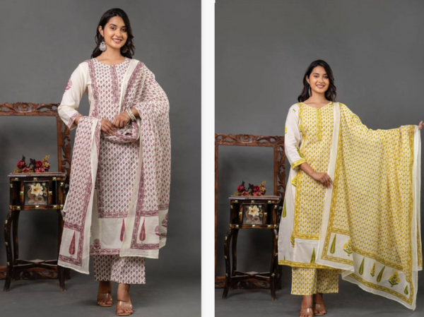 Naisha K 110 Cotton Printed Kurti Bottom With Dupatta Catalog Wholesale Collection Exporter - Image 7