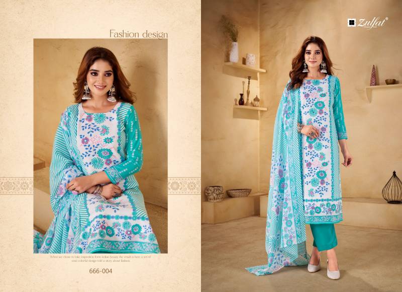 Zulfat Summer Shine Vol 3 Cotton Printed Dress Material Catalog Wholesale Collection Exporter - Image 5