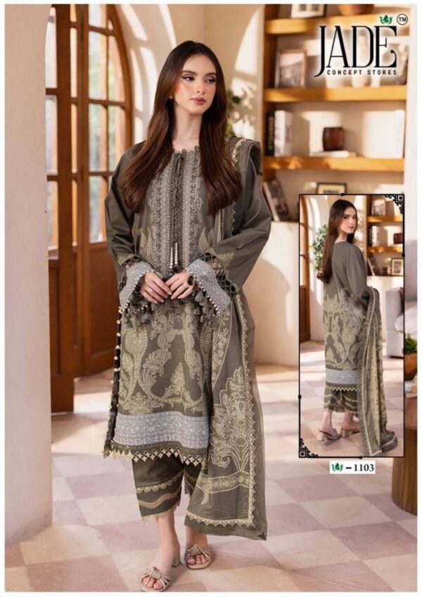 Jade Crimson Exclusive Lawn Vol 11 Dress Material Catalog Wholesale Collection Exporter - Image 5