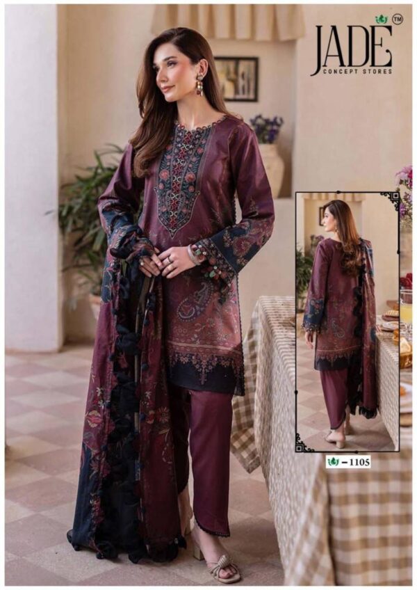 Jade Crimson Exclusive Lawn Vol 11 Dress Material Catalog Wholesale Collection Exporter - Image 6
