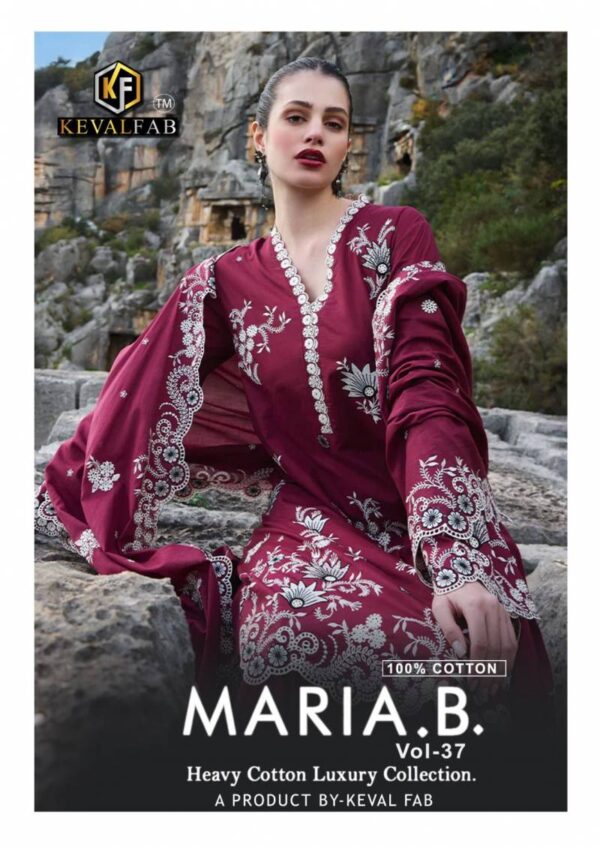 Keval Maria B Vol 37 Heavy Cotton Luxury Dress Material Catalog Wholesale Collection Exporter