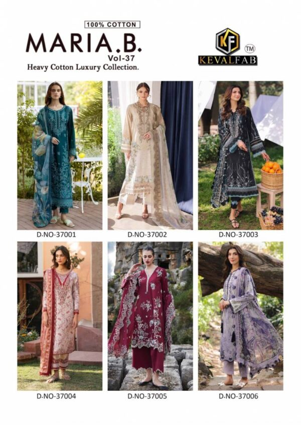 Keval Maria B Vol 37 Heavy Cotton Luxury Dress Material Catalog Wholesale Collection Exporter - Image 8