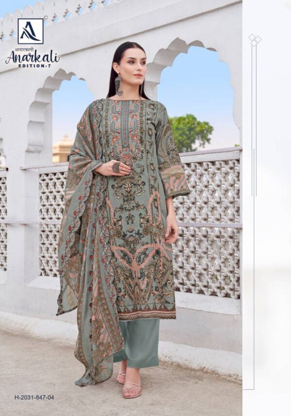 Alok Anarkali Edition 7 Cambric Cotton Dress Material Catalog Wholesale Collection Exporter - Image 2