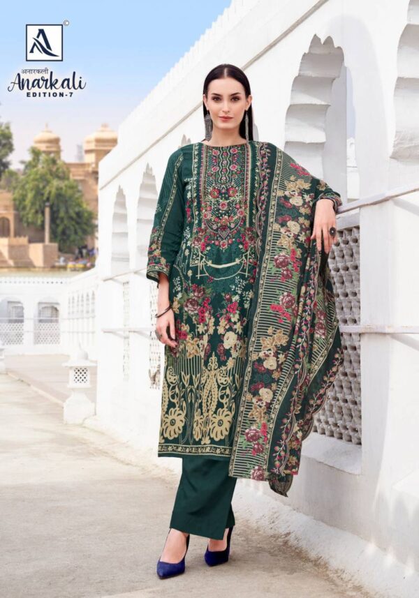 Alok Anarkali Edition 7 Cambric Cotton Dress Material Catalog Wholesale Collection Exporter - Image 5