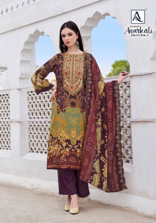 Alok Anarkali Edition 7 Cambric Cotton Dress Material Catalog Wholesale Collection Exporter - Image 6