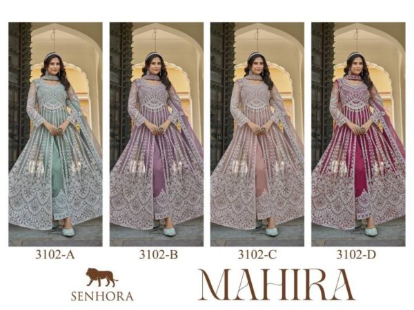 Senhora Mahira Butterfly Net Work Indo Western Catalog Wholesale Collection - Image 7