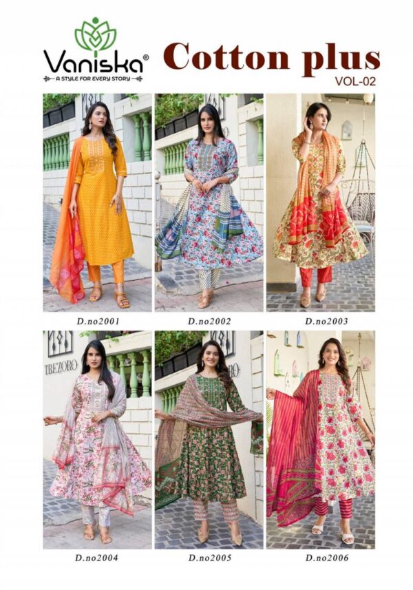 Vaniska Cotton Plus Vol 2 Cotton Printed Readymade Catalog Wholesale Collection Exporter - Image 8