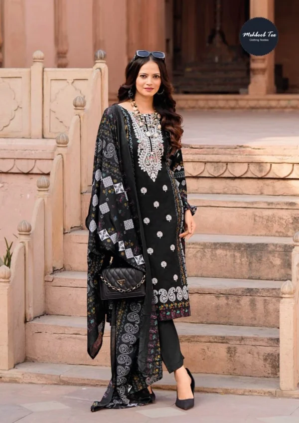 Mehboob Tex Sahnaz Chiffon Dupatta Pakistani Salwar Suits Catalog Wholesale Collection Exporter
