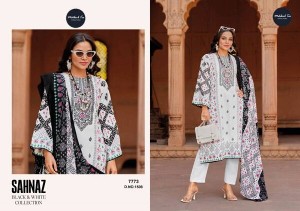 Mehboob Tex Sahnaz Chiffon Dupatta Pakistani Salwar Suits Catalog Wholesale Collection Exporter - Image 5