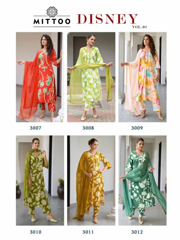 Mittoo Disney Vol 2 Rayon Printed Kurti Bottom With Dupatta Catalog Wholesale Collection Exporter - Image 8