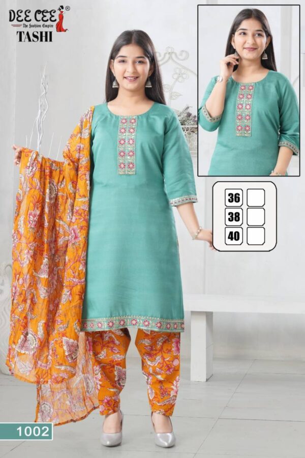 Deecee Tashi Vatican Embroidered Kurti Bottom With Dupatta Catalog Wholesale Collection Exporter - Image 2